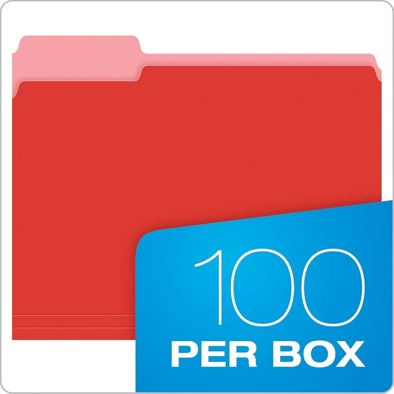 Pendaflex Colored File Folders Letter Size - 100 Pack of 12 Assorted Color Folders for Documents - 1/3-cut Tabs. - Image 3
